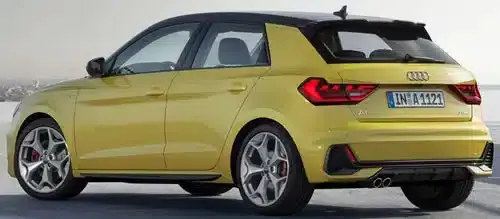 Vista lateral y trasera del Audi A1.