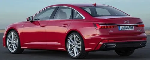 Vista trasera y lateral del Audi A6 Sed&aacute;n.