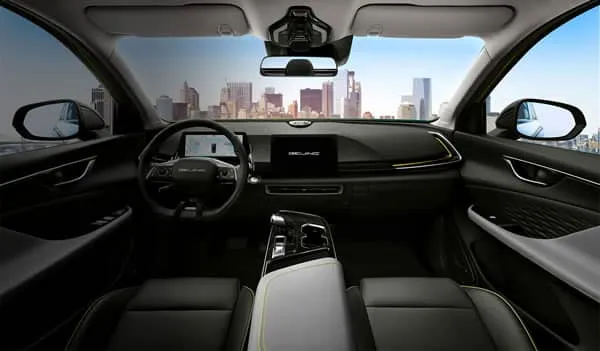 Panel frontal interior de la BAIC Beijing X55.