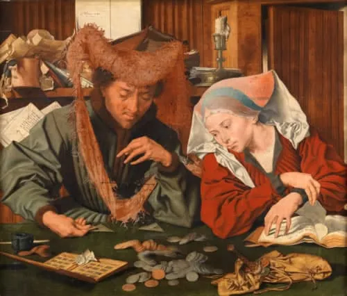 El cambista y su mujer.