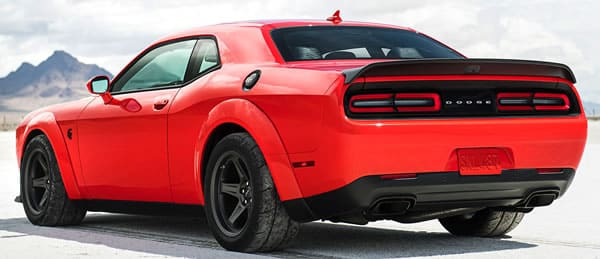 Dodge Challenger Vista trasera.