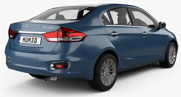 Suzuki Ciaz vista trasera.