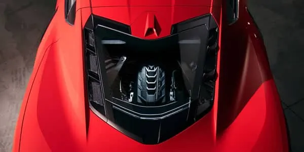 Detalle superior de la carrocer&iacute;a del Chevrolet Corvette.