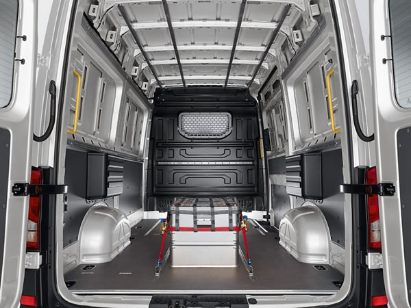 Interior área de carga de la Volkswagen Crafter Cargo Van.
