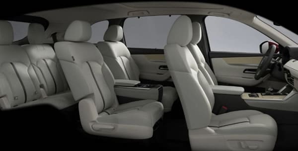 Interior y arreglo de asientos de la Mazda CX-90.