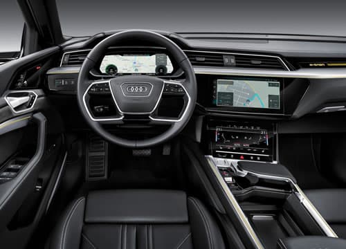 Tablero de instrumentos de la Audi e-tron.