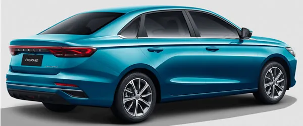 Vista lateral y trasera del Geely EMGRAND.