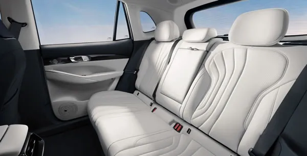 Habit&aacute;culo y asientos traseros de la Geely EX5.