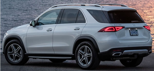 Vista lateral y trasera de la Mercedes-Benz GLE.