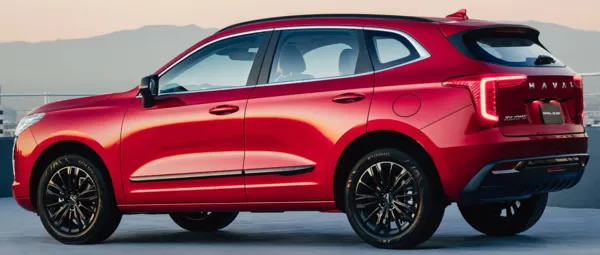 Vista lateral y trasera de la GWM Haval Jolion.