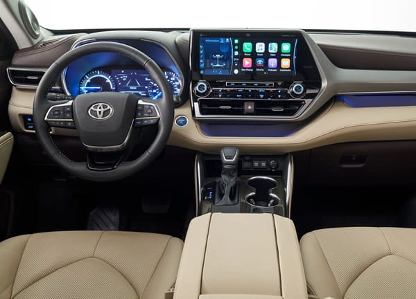 Tablero de instrumentos de la Toyota Highlander.