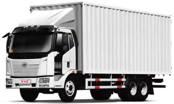 Cami&oacute;n ELAM FAW JK6 3020D con caja seca.