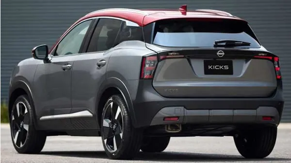 Vista lateral y trasera de la Nissan Kicks.