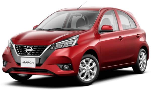 Nissan March auto tipo Hatchback tamaño Sub-Compacto.