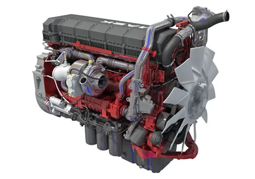 Motor turbo-di&eacute;sel Mack MP8.