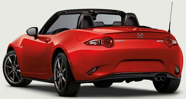 Vista trasera del Mazda MX-5.