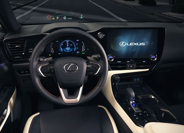 Tablero de instrumentos de la Lexus NX.