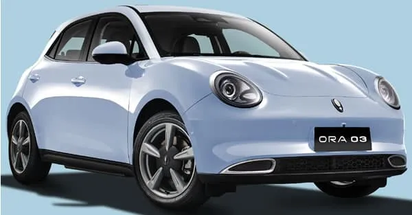 GWM ORA 03 Hatchback el&eacute;ctrico compacto.