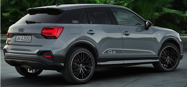 Vista lateral y trasera de la Audi Q2. Vista lateral y trasera de la Audi Q2.
