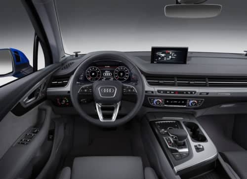 Tablero de instrumentos de la Audi Q7.