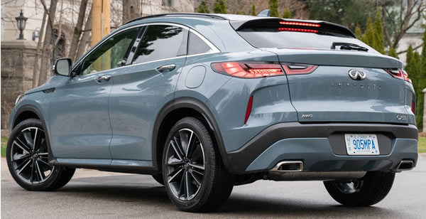Infiniti QX55 vista trasera. Infiniti QX55 vista trasera.