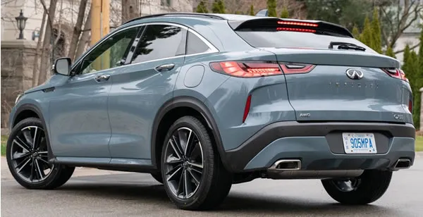 Infiniti QX55 vista trasera.
