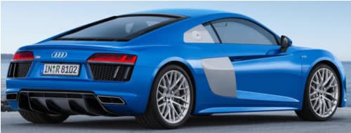 Vista trasera del Audi R8. Vista trasera del Audi R8.