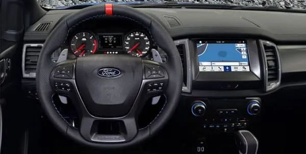 Tablero de instrumentos de la Ford Ranger Raptor.