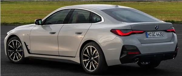 Vista lateral y trasera del BMW Serie 4 Gran Coup&eacute;.