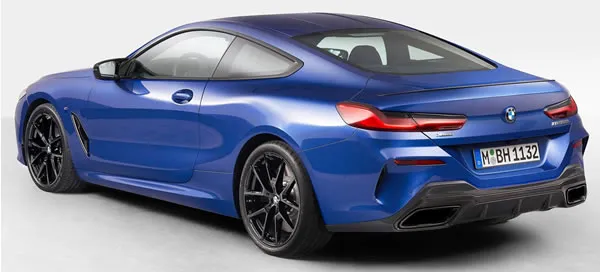 Vista lateral y trasera del BMW Serie 8 Coup&eacute;.