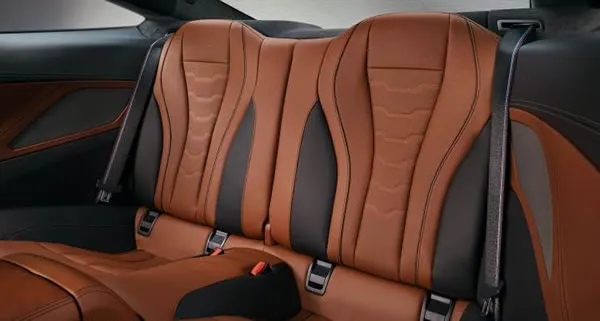 Asientos traseros del BMW Serie 8 Coup&eacute;.