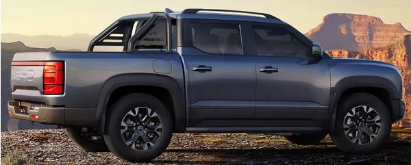 Vista lateral de la BYD Shark.