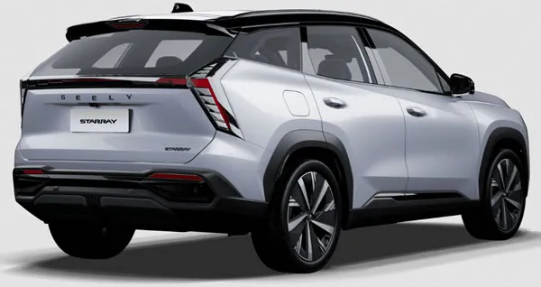 Vista lateral y trasera de la Geely Starray.