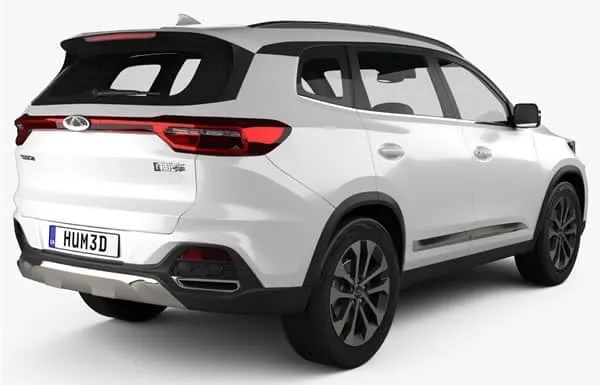 Chirey Tiggo 8 Pro vista trasera.